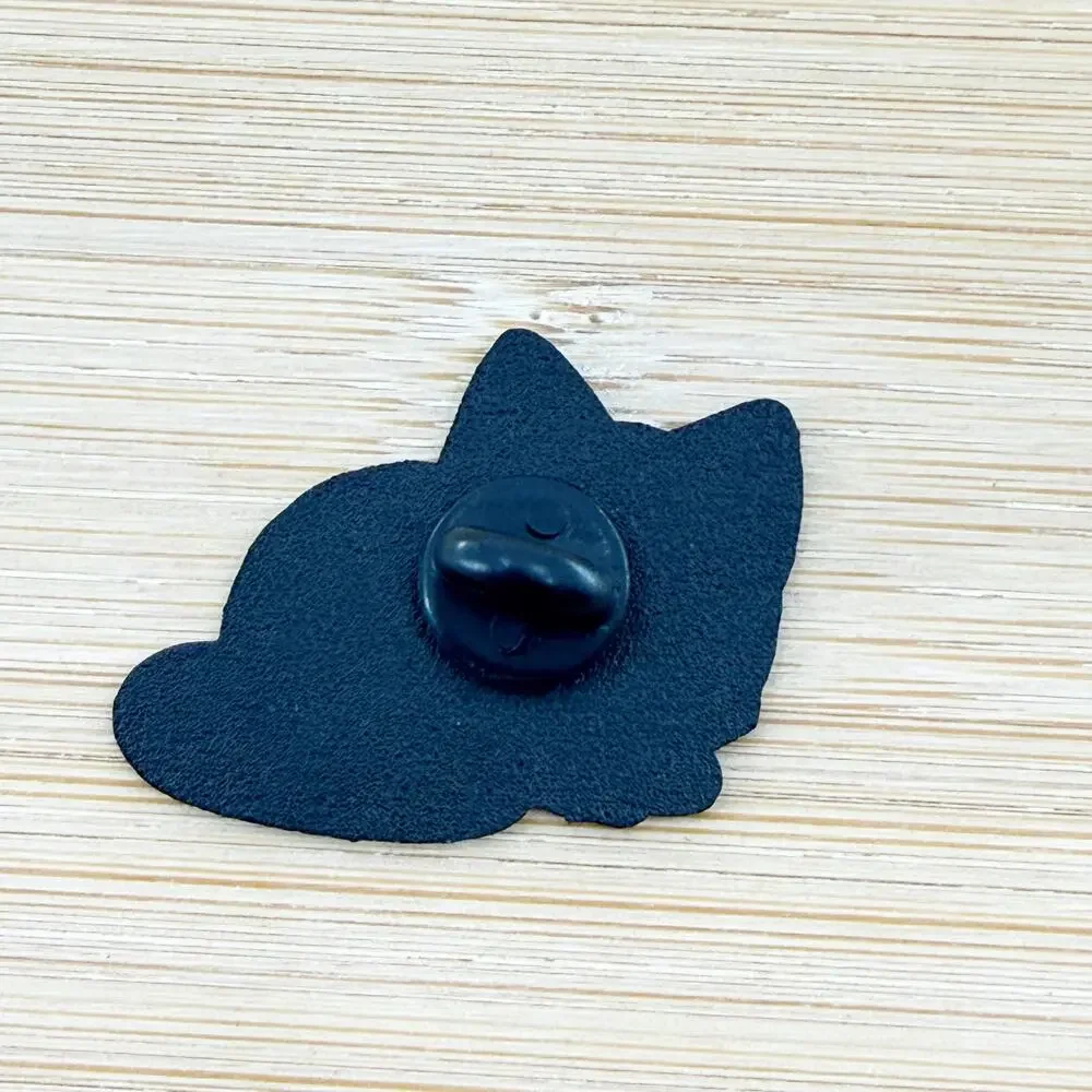 Purple Kawaii Rainbow Galaxy Sleeping Cat Enamel Pin